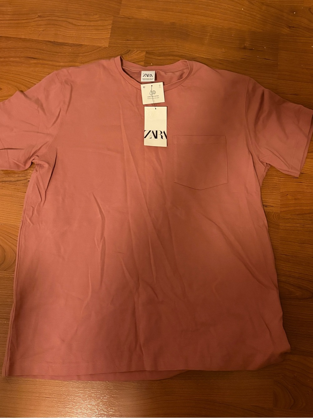 Zara Men’s Dusty Rose Pocket Tee